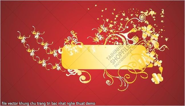 file vector khung chu trang tri bac nhat nghe thuat 